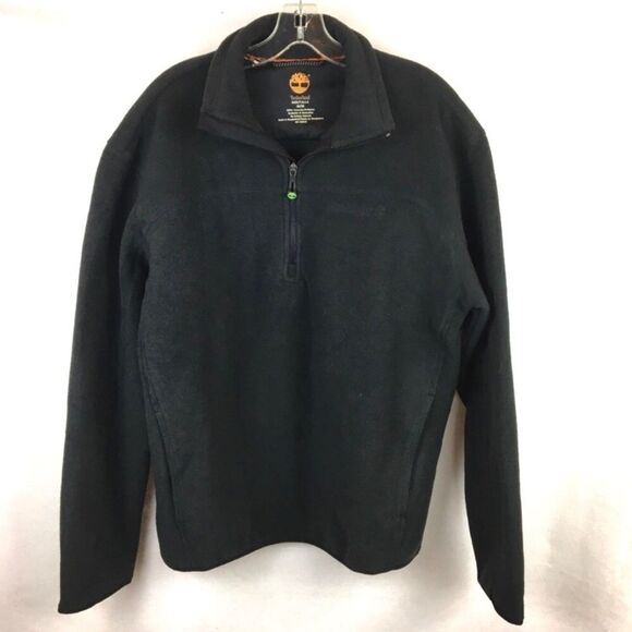 Timberland Men’s Gray Fleece Quarter Zip Long Sleeve Sweater M - Picture 2 of 7